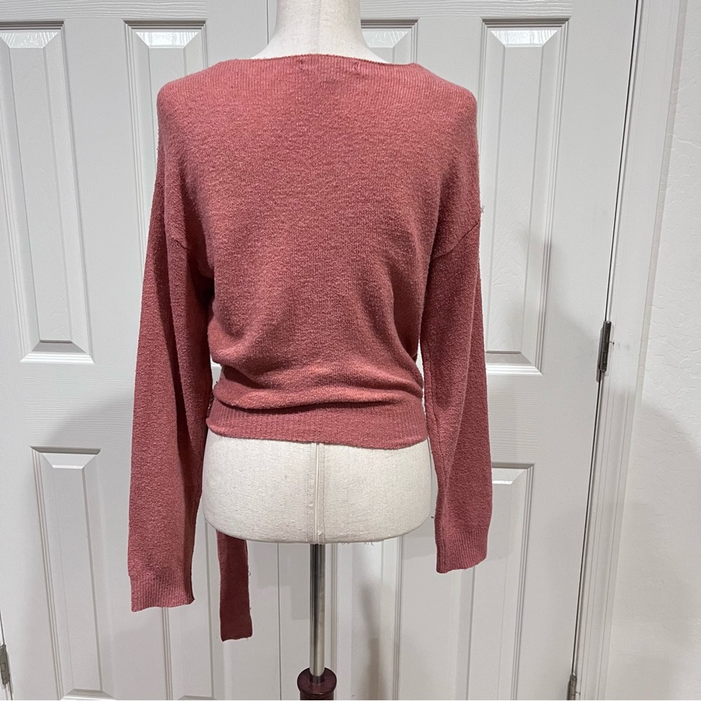 Love Tree V-Neck Wrap Sweater Top Size M - Picture 3 of 9